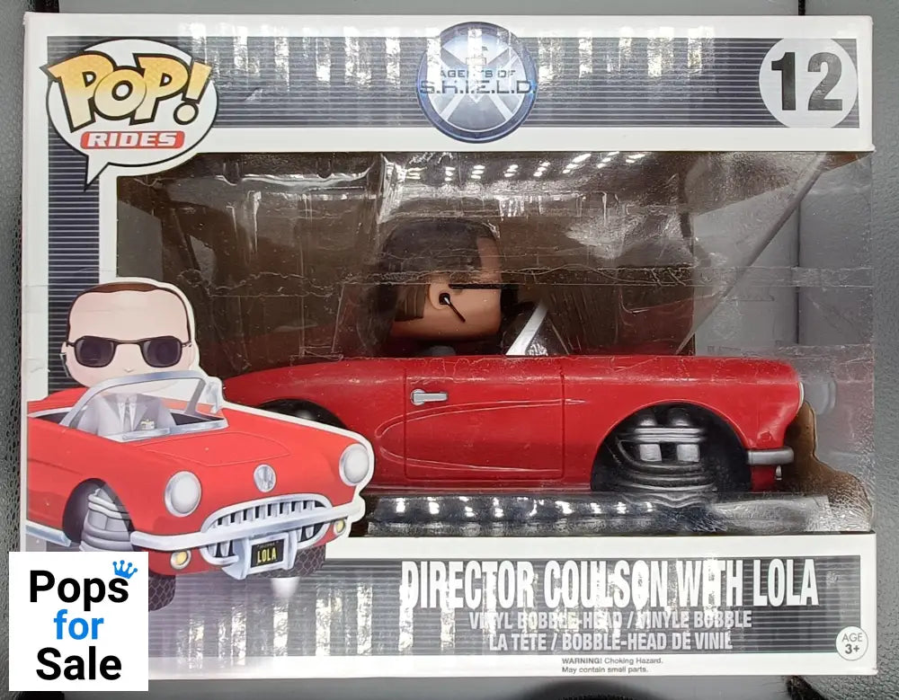 #12 Director Coulson with Lola Rides Marvel Agents Of S.H.I.E.L.D Box Damaged Funko POP
