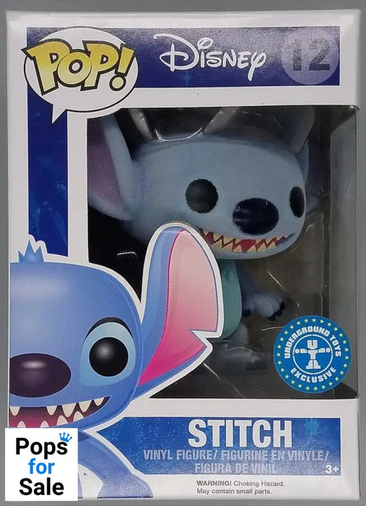 12 Stitch - Flocked - Disney Lilo and Stitch - Box Damaged Funko POP