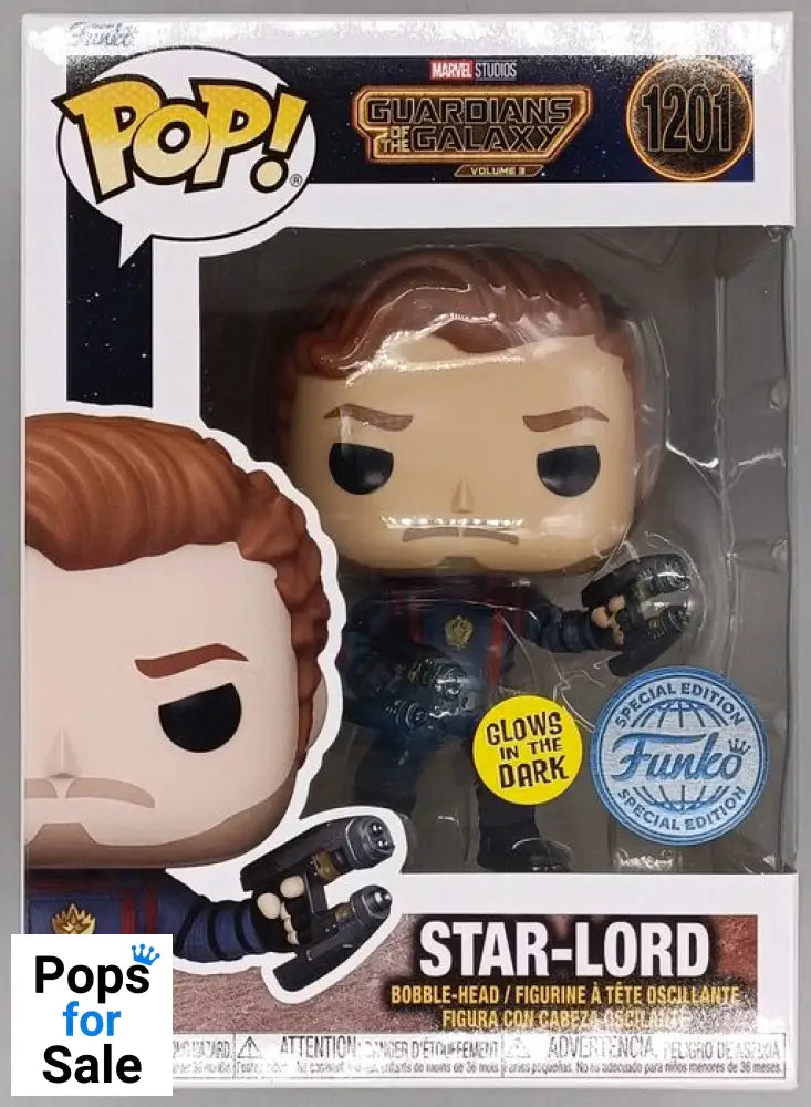 #1201 Star-Lord Glow Marvel Guardians of the Galaxy 3 Funko POP - PopsforSale.co.uk