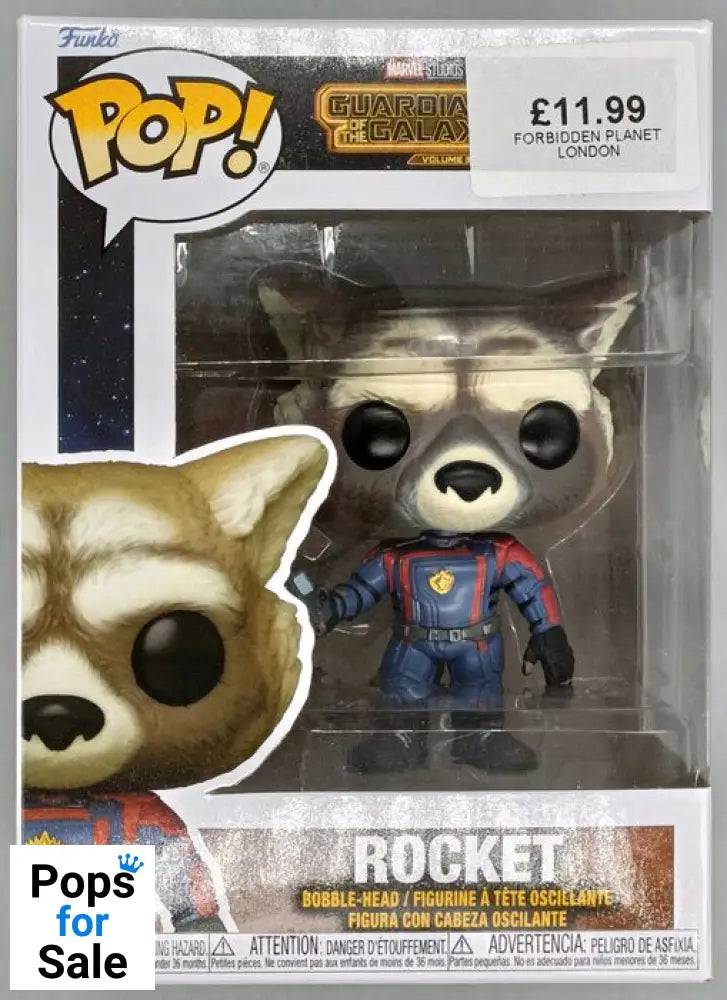 #1202 Rocket Marvel Guardians of the Galaxy Vol. 3 Box Damaged Funko POP