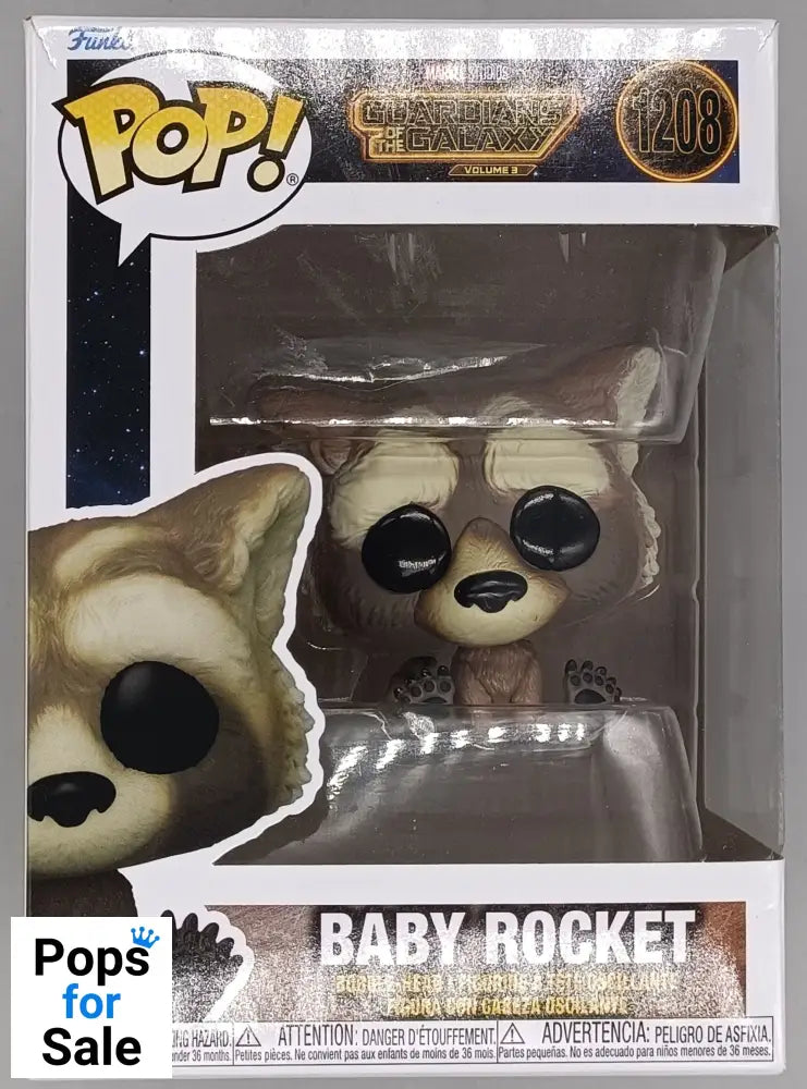 1208 Baby Rocket - Marvel Guardians of the Galaxy Vol. 3 Funko POP - Box Damaged