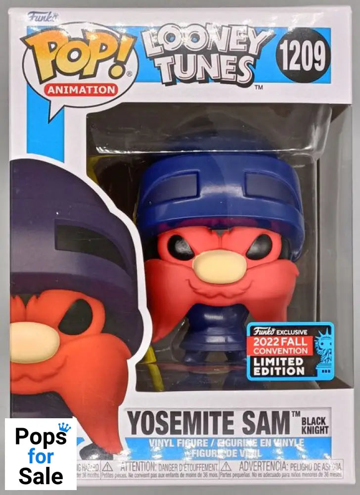 #1209 Yosemite Sam (Black Knight) Looney Toons 2022 Con Funko POP - PopsforSale.co.uk