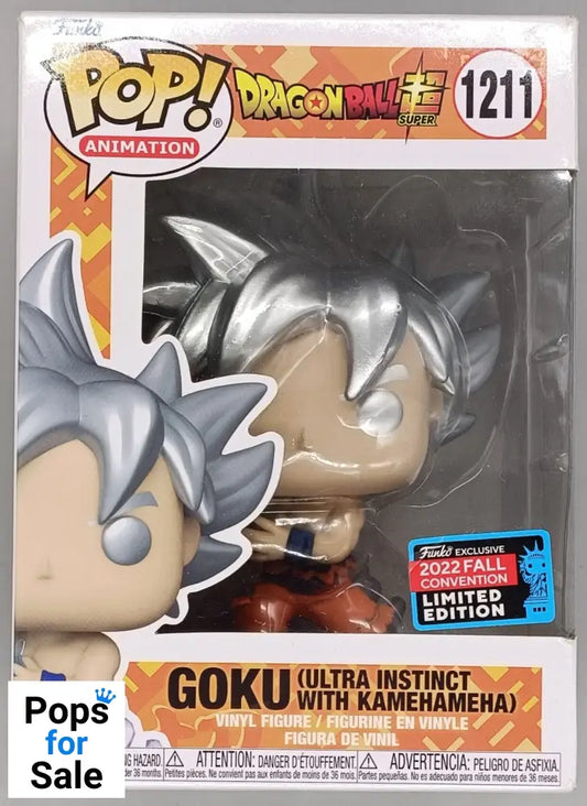 1211 Goku (Ultra Instinct with Kamehameha) Metallic - Drangonball Z - 2022 Con -Funko POP - Box Damaged