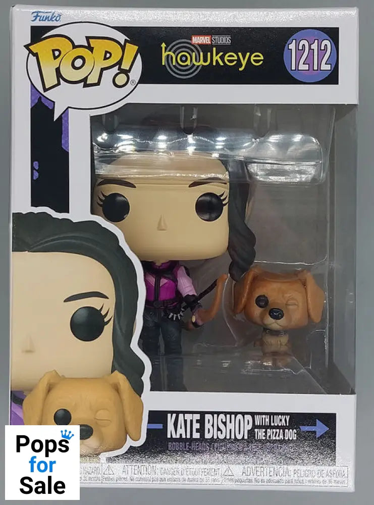 #1212 Kate Bishop (with Lucky) Marvel Hawkeye Box Damaged Funko POP