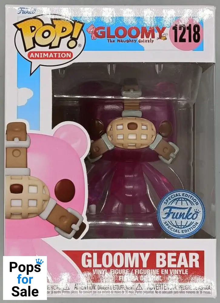 #1218 Gloomy Bear (Translucent) - Naughty Grizzly Box Damaged Funko POP - PopsforSale.co.uk