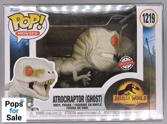 #1219 Atrociraptor (Ghost) - Jurassic World Dominion Funko POP - PopsforSale.co.uk