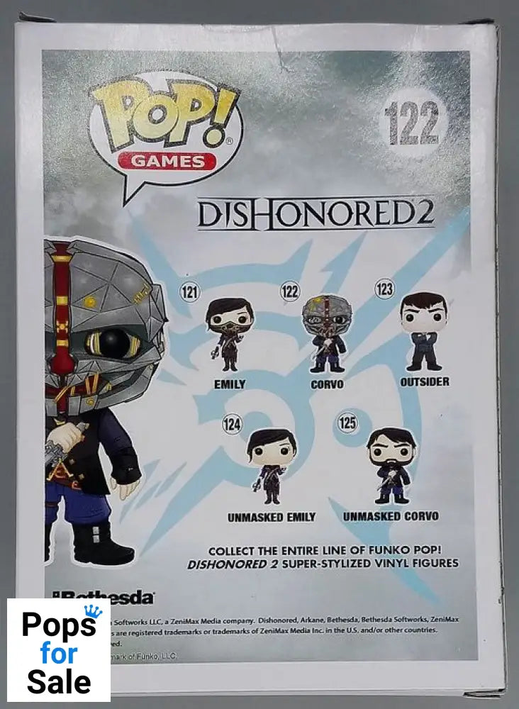 122 Corvo - Dishonored 2 - Damaged Box Funko POP