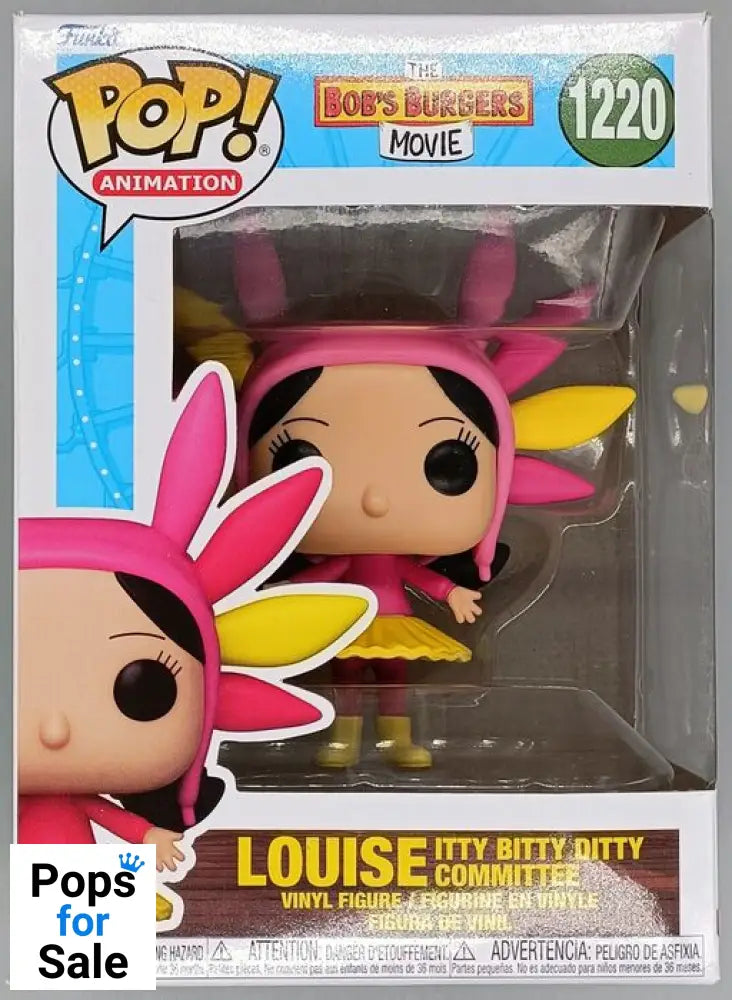 #1220 Louise (Itty Bitty Ditty Committee) Bobs Burgers Box Damaged Funko POP - PopsforSale.co.uk