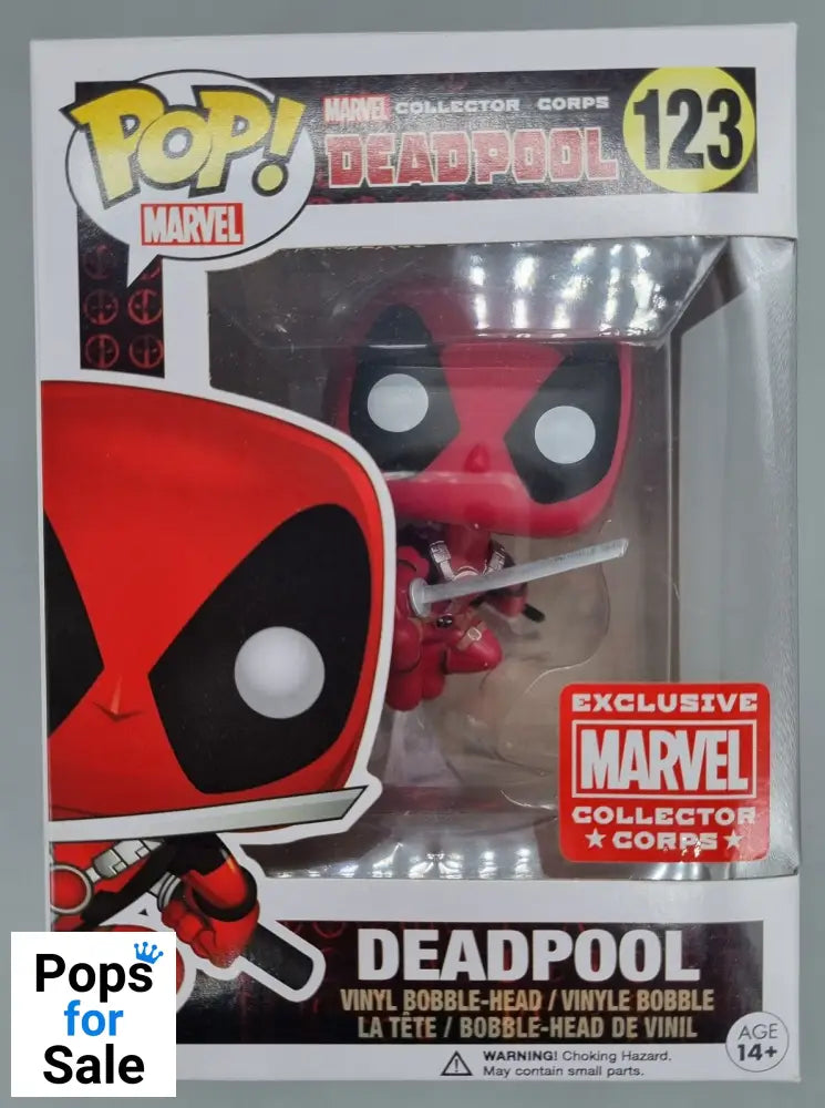 #123 Deadpool (Leaping) - Marvel Collector Corps Funko POP - PopsforSale.co.uk