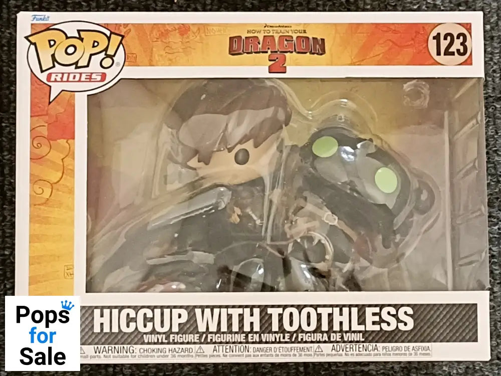 123 Hiccup w/Toothless Rides Deluxe - How to Train Your Dragon 2 Funko POP - Brand New
