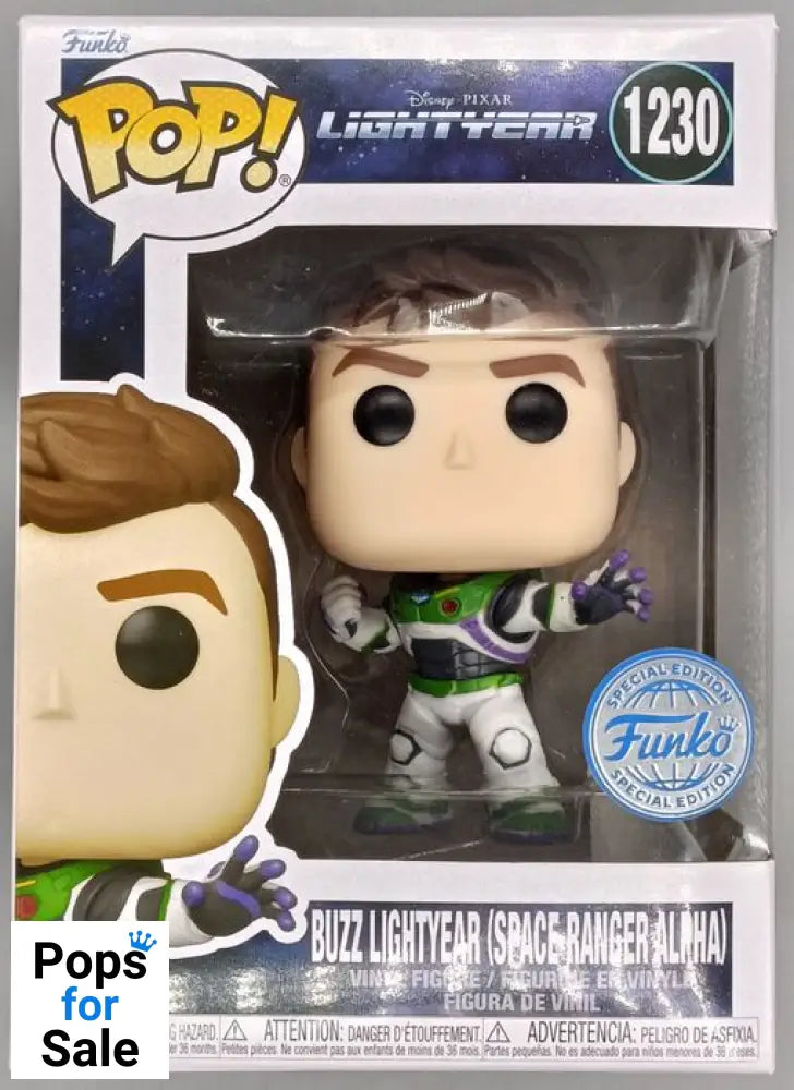#1230 Buzz Lightyear (Space Ranger Alpha) Disney Ligh Box Damaged Funko POP