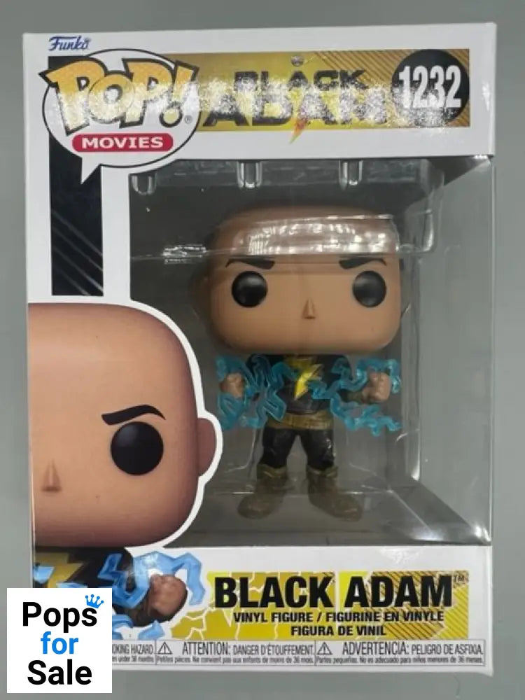 #1232 Black Adam (w/ Lightning) - Black Adam - Box Damaged Funko POP - PopsforSale.co.uk