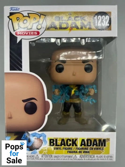 #1232 Black Adam (w/ Lightning) - DC Black Adam - Brand New Funko POP in Protector - PopsforSale.co.uk