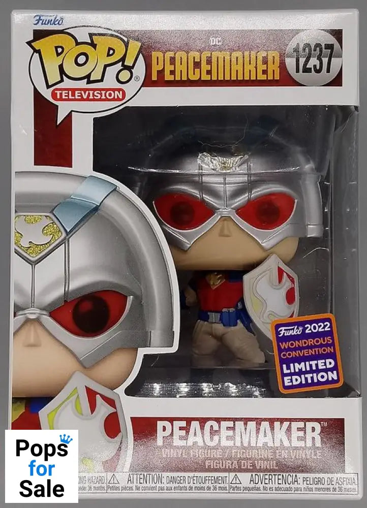 #1237 Peacemaker - DC Peacemaker - 2022 Con - Box Damaged Funko POP - PopsforSale.co.uk