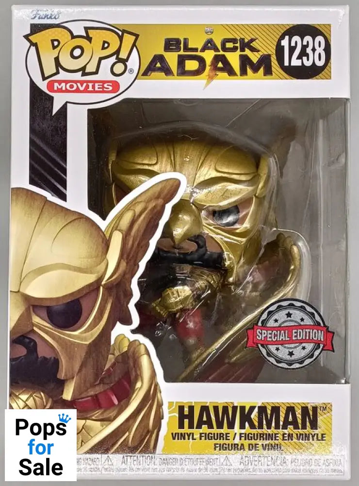 #1238 Hawkman (Flying) - DC Black Adam - Brand New Funko POP in Protector - PopsforSale.co.uk