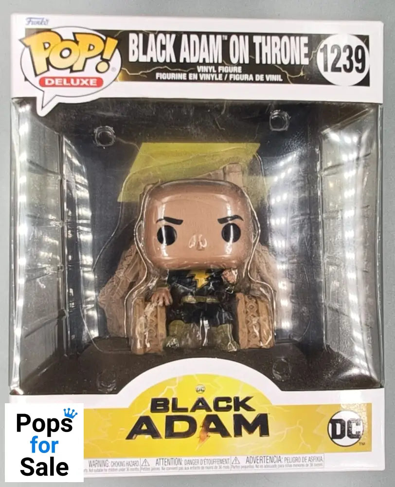 1239 Black Adam on Throne - Deluxe Movies Black Adam Funko POP - Box Damaged