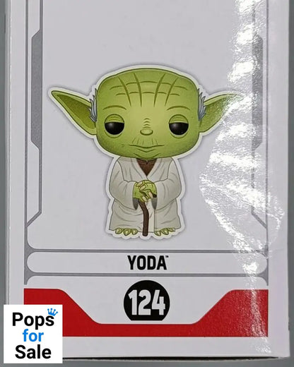 124 Yoda (Dagobah Gold) Chrome - Star Wars - 2019 Con - Box Damaged Funko POP