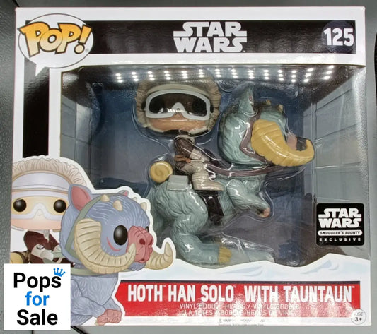 #125 Hoth Han Solo with Tauntaun Deluxe Star Wars Smugglers Bounty Box Damaged Funko POP