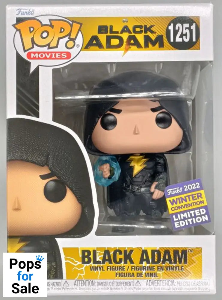 #1251 Black Adam (Hooded) - DC Black Adam - 2022 Con Funko POP - PopsforSale.co.uk