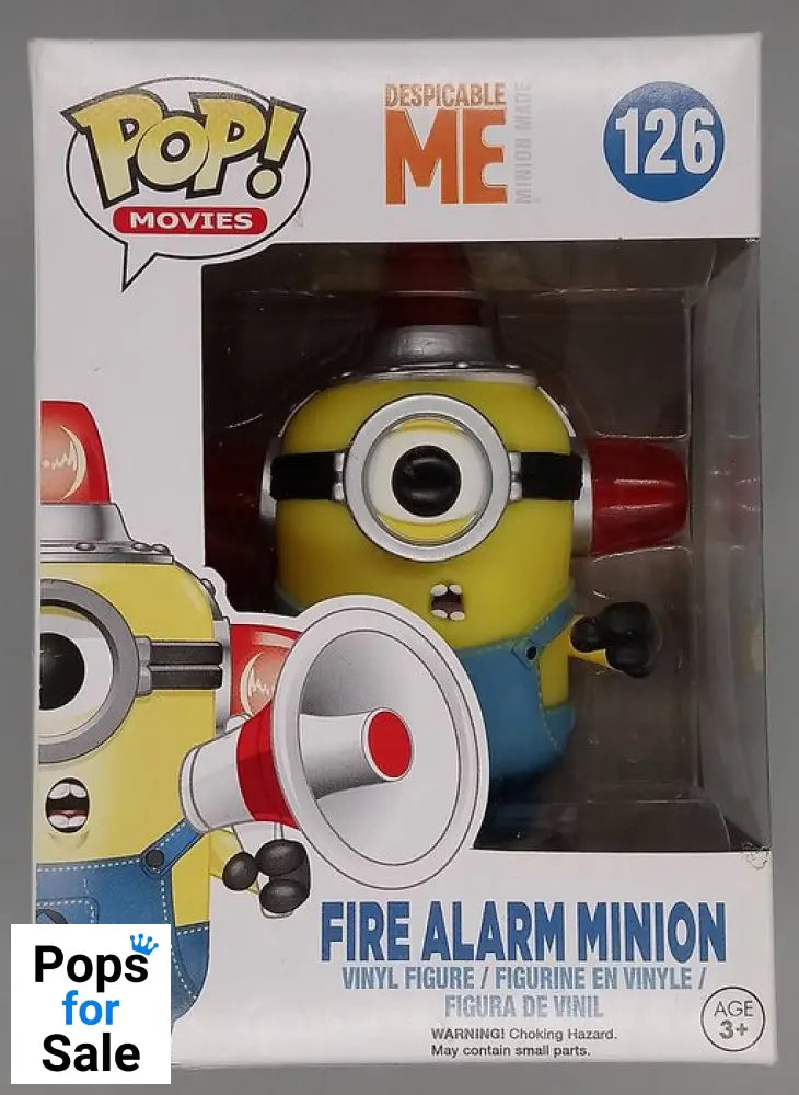 #126 Fire Alarm Minion - Despicable Me 2 - Box Damaged Funko POP - PopsforSale.co.uk