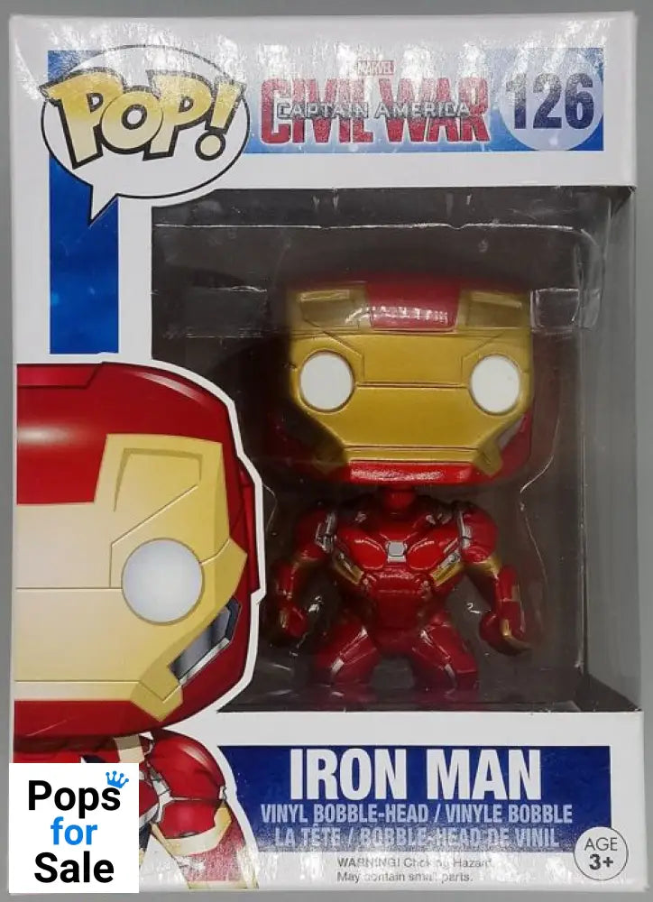 #126 Iron Man - Marvel - Captain America Civil War - Box Damaged Funko POP