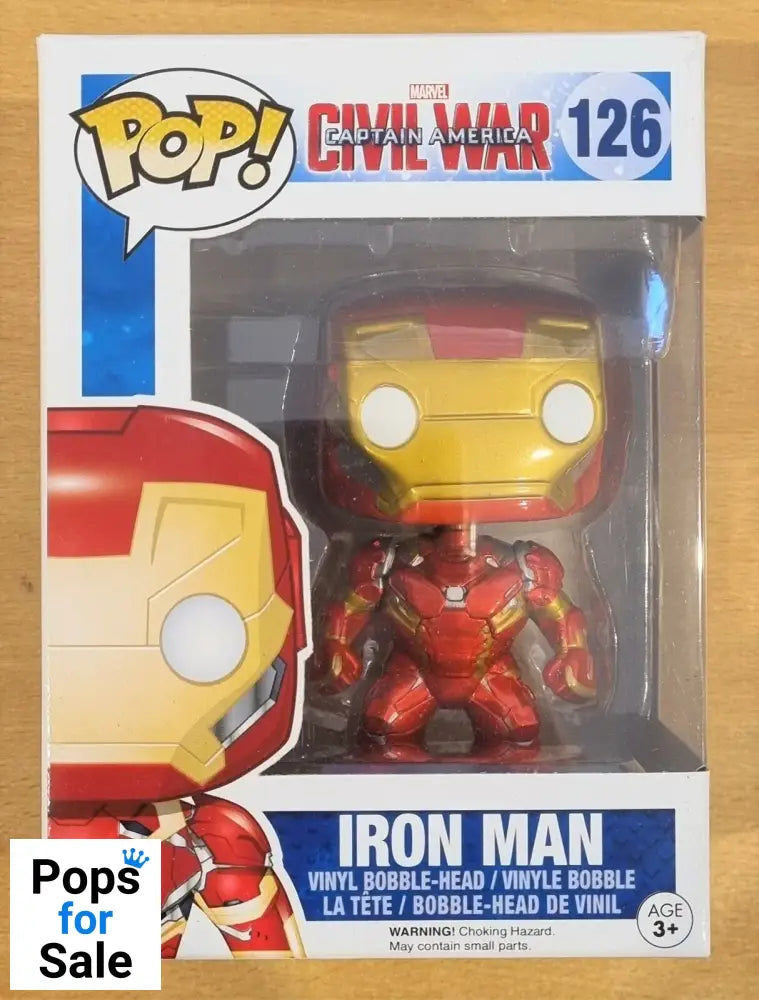 #126 Iron Man - Marvel - Captain America Civil War Funko POP - PopsforSale.co.uk