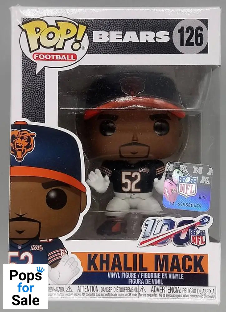 #126 Khalil Mack (Chicago Bears) - NFL - Box Damaged Funko POP - PopsforSale.co.uk