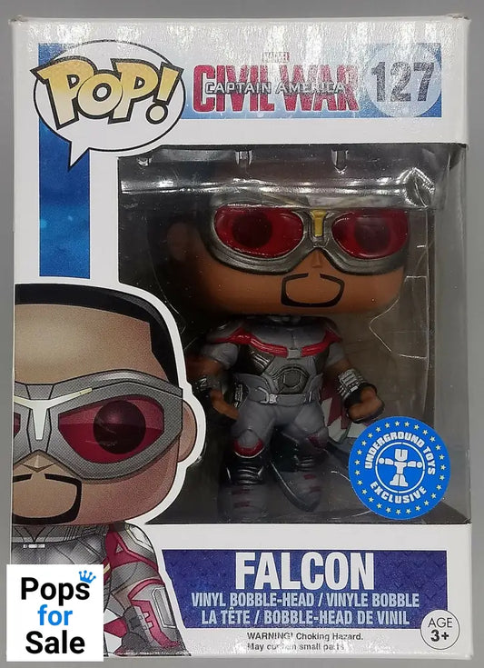 #127 Falcon - Marvel Captain America Civil War Box Damaged Funko POP - PopsforSale.co.uk