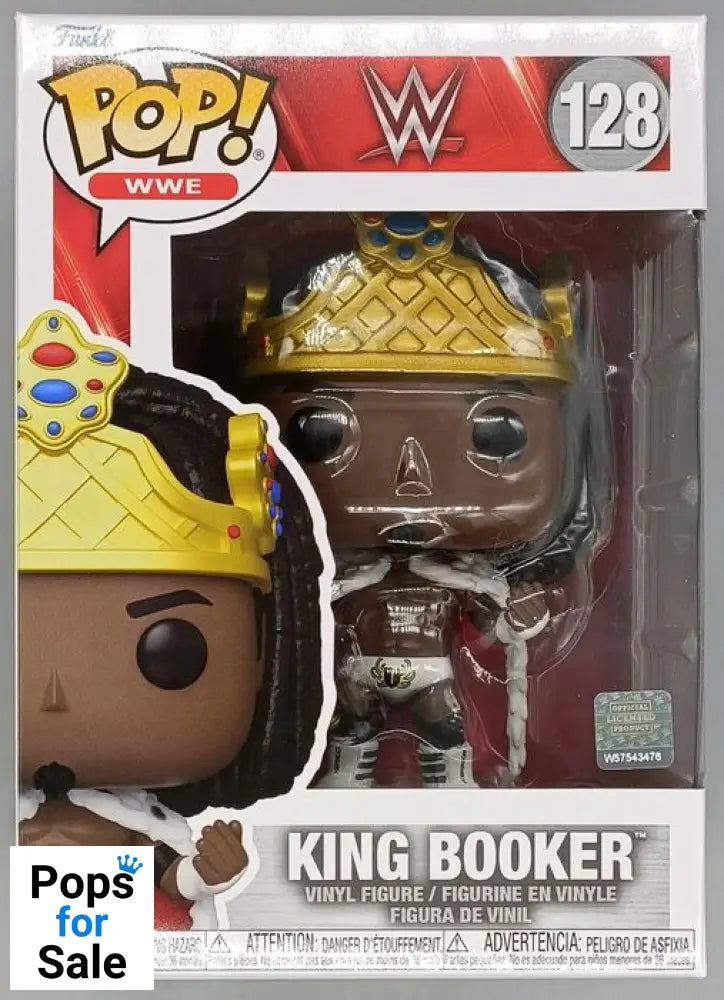 #128 King Booker - WWE - Brand New Funko POP in Protector