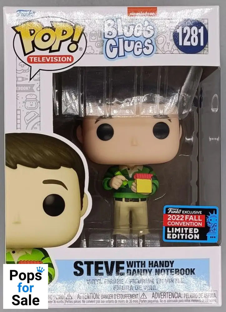 #1281 Steve (with Handy Dandy Notebook) Blue's Clues 2022 Co Funko POP