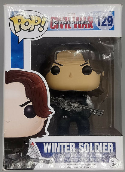 #129 Winter Soldier Marvel Captain America Civil War Box Damaged Funko POP - PopsforSale.co.uk