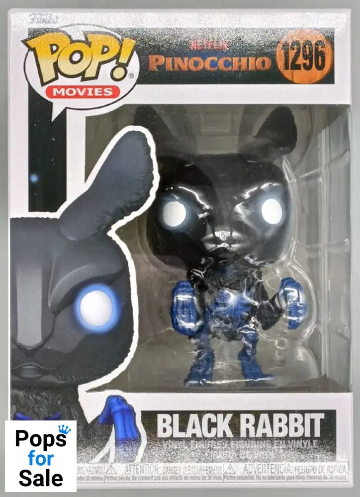 #1296 Black Rabbit - Pinocchio (Netflix) - Brand New Funko POP - PopsforSale.co.uk