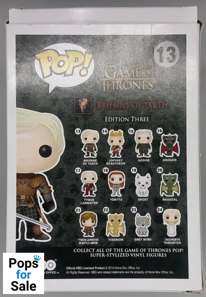 #13 Brienne of Tarth - Game of Thrones - Box Damaged Funko POP