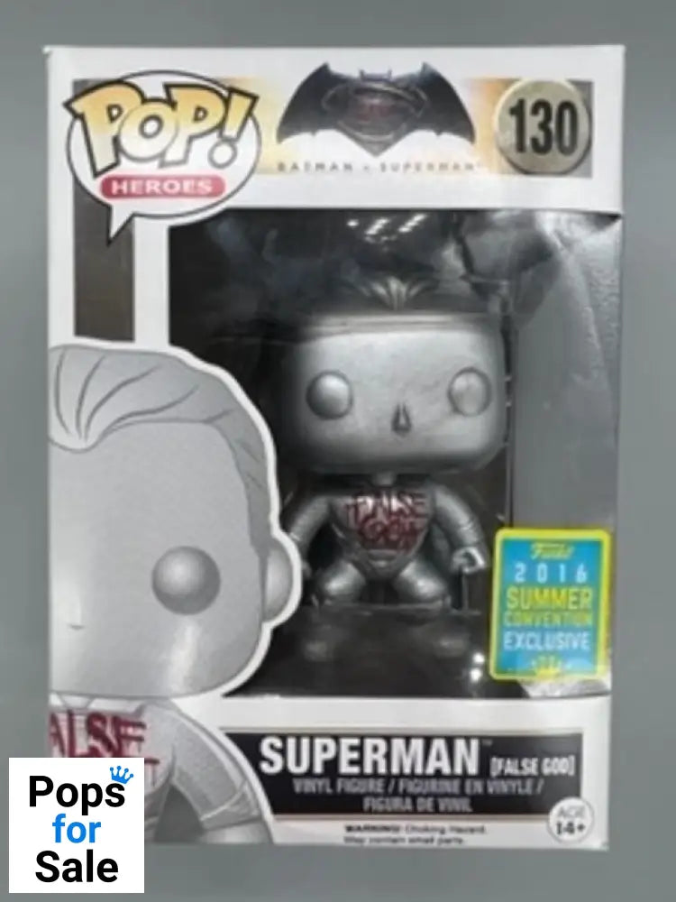 #130 Superman (False God) DC Batman vs Superman 2017 Box Damaged Funko POP - PopsforSale.co.uk