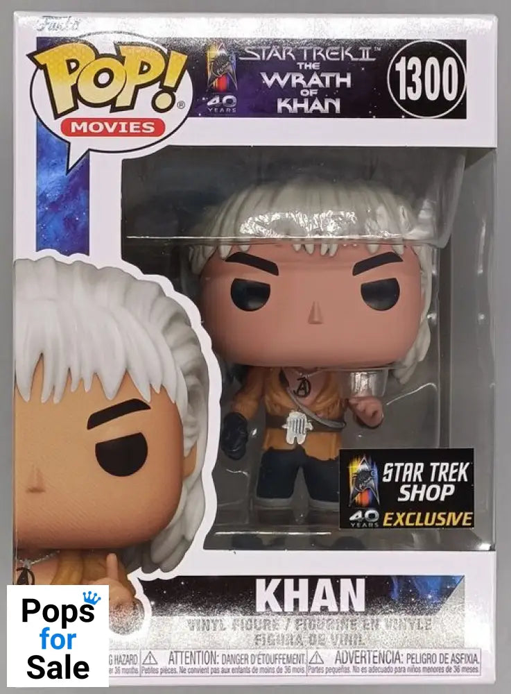 #1300 Khan - Star Trek II The Wrath of Khan Funko POP - PopsforSale.co.uk