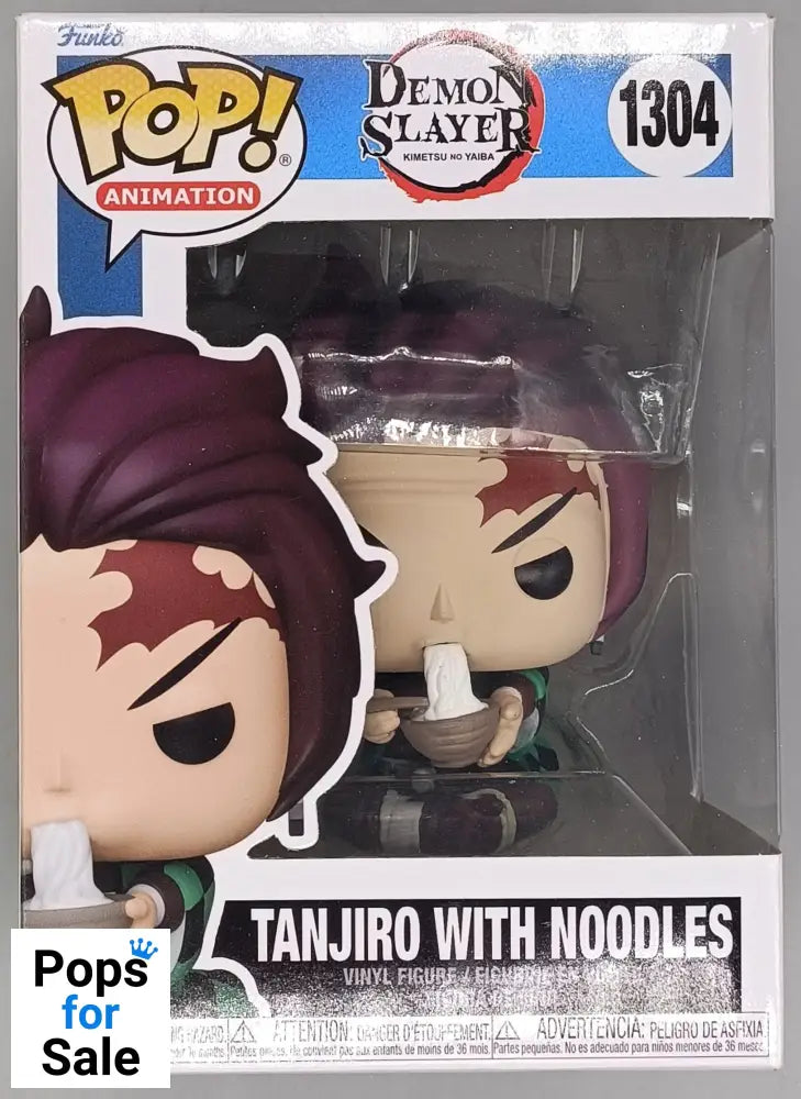 1304 Tanjiro with Noodles - Demon Slayer - Box Damaged Funko POP