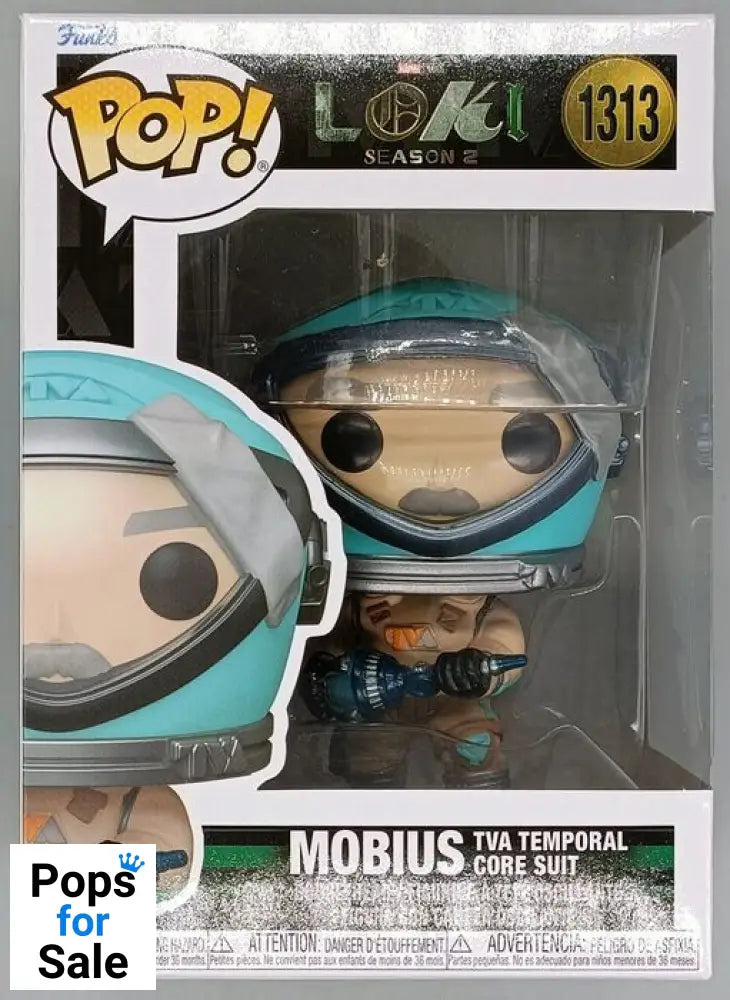 1313 Mobius (TVA Temporal Core Suit) - Marvel Loki 2 - New Funko POP in Protector