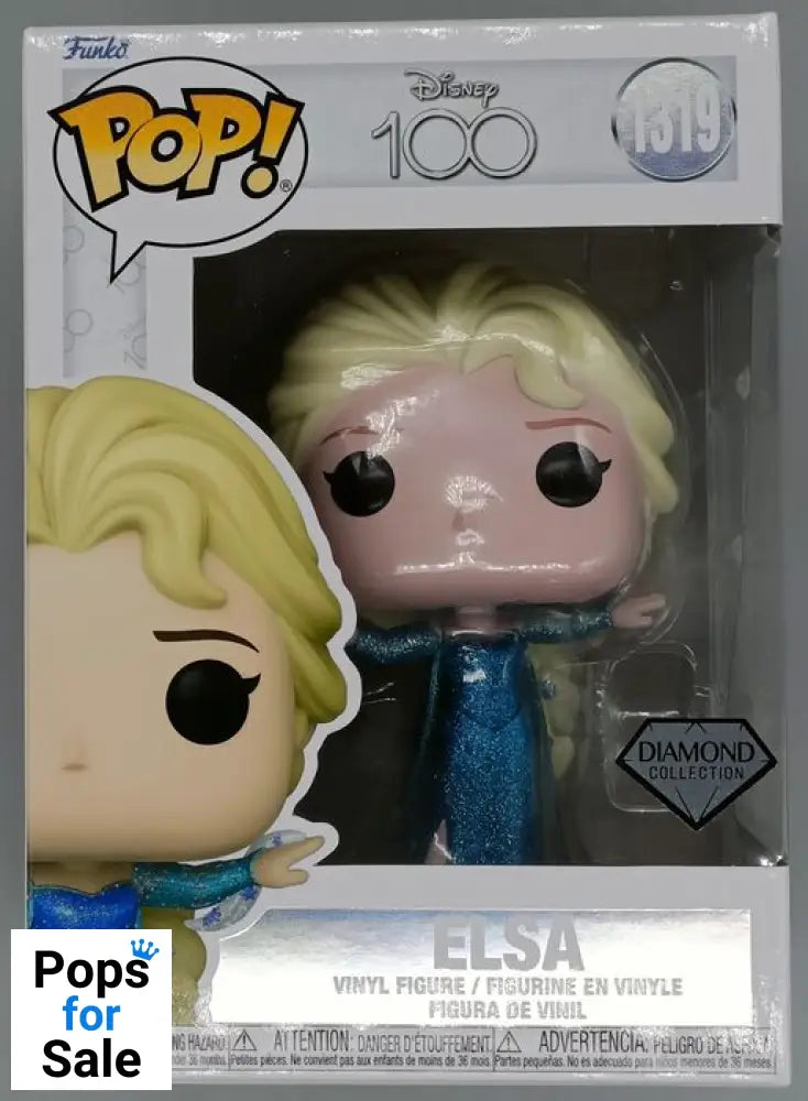 #1319 Elsa (Mid-Transformation) Diamond Disney 100 Frozen Funko POP
