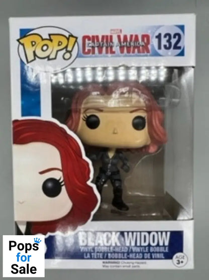 #132 Black Widow - Marvel Captain America Civil War Box Damaged Funko POP - PopsforSale.co.uk