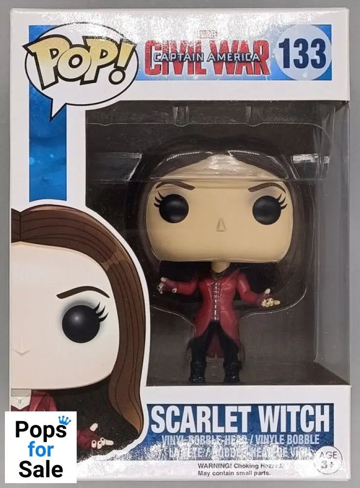 #133 Scarlet Witch - Marvel Captain America Ci - Box Damaged Funko POP - PopsforSale.co.uk