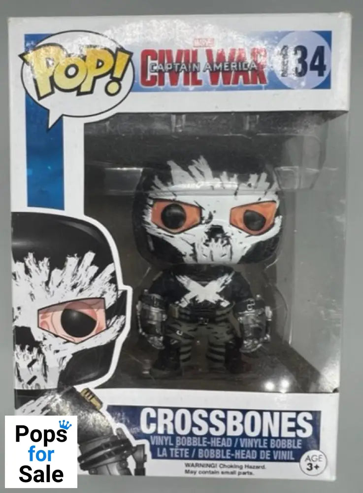 134 Crossbones - Marvel Captain America Civil War - Damaged Box Funko POP