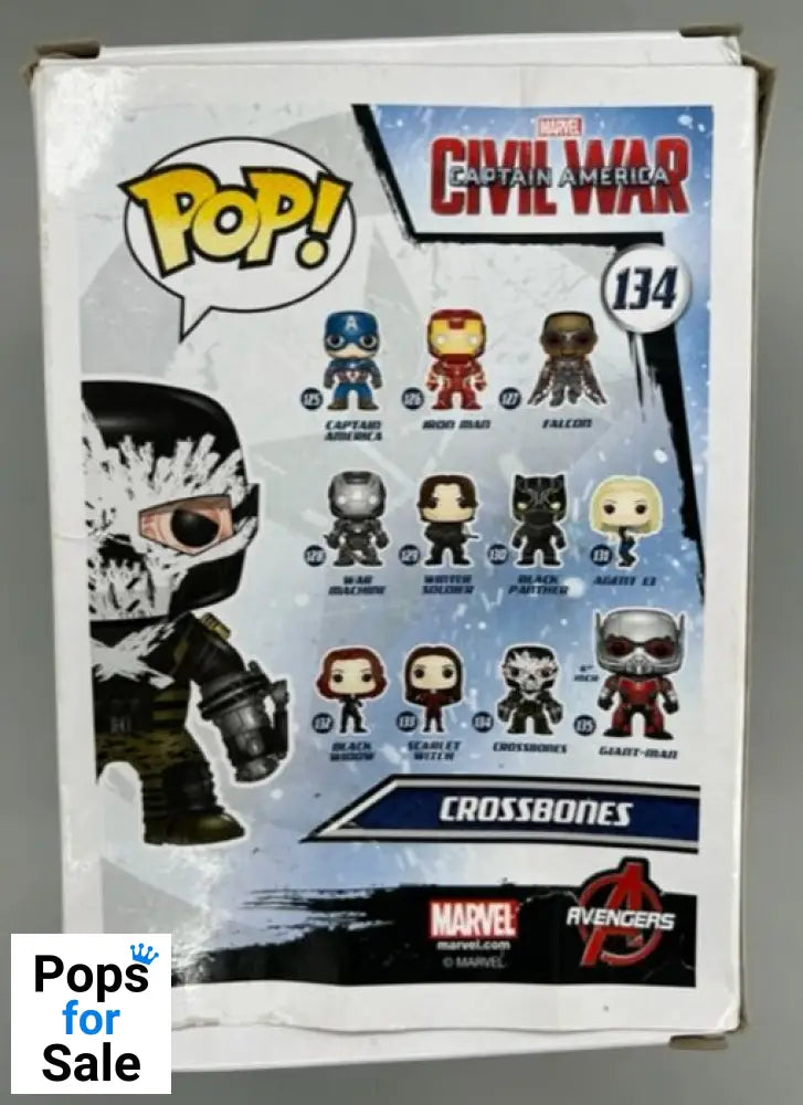 134 Crossbones - Marvel Captain America Civil War - Damaged Box Funko POP