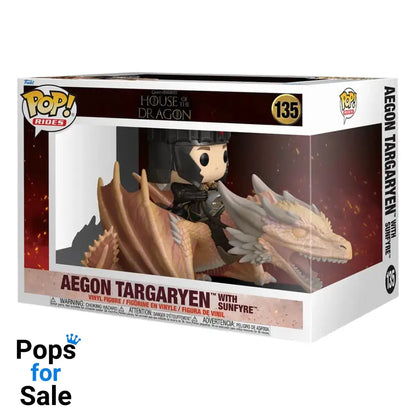 135 Aegon Targaryen with Sunfyre - Rides House of the Dragon Funko POP - PRESALE