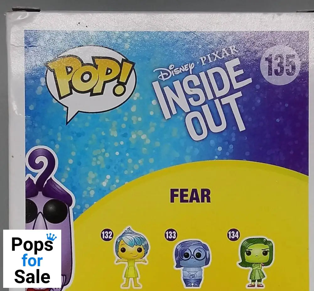 #135 Fear - Disney Inside Out - Box Damaged Funko POP - PopsforSale.co.uk