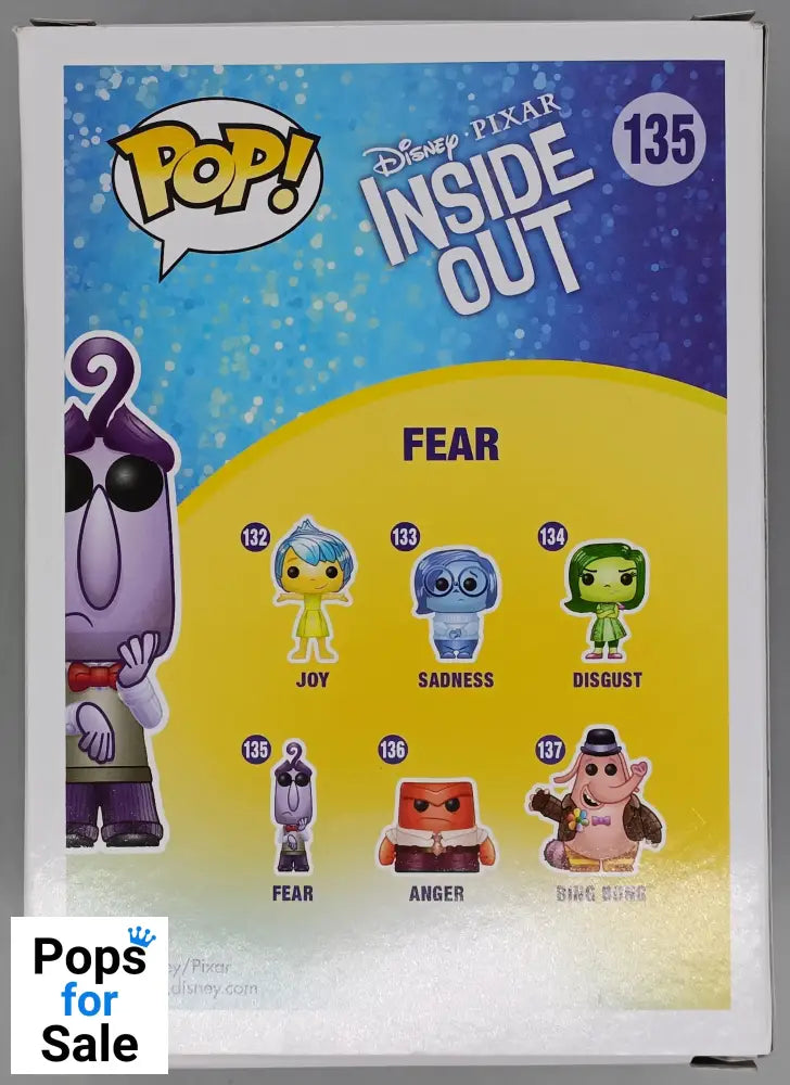 135 Fear - Disney Inside Out Funko POP