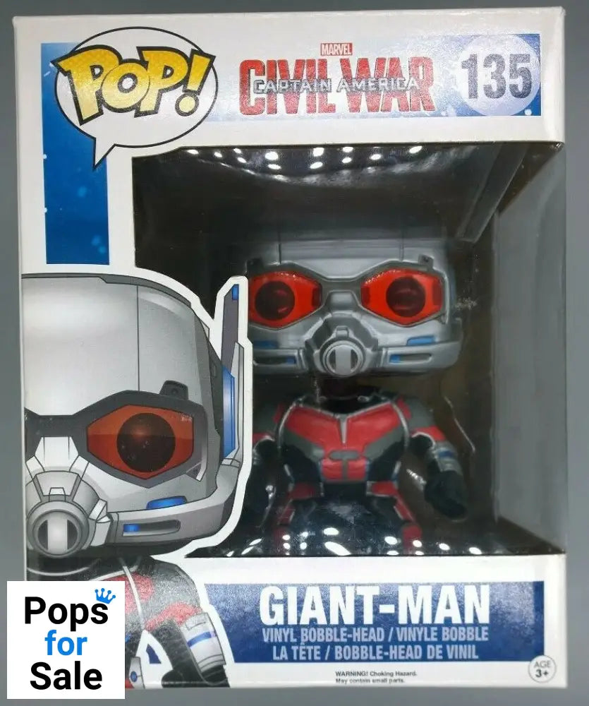 #135 Giant-Man 6 inch Marvel - Captain America Ci Box Damaged Funko POP