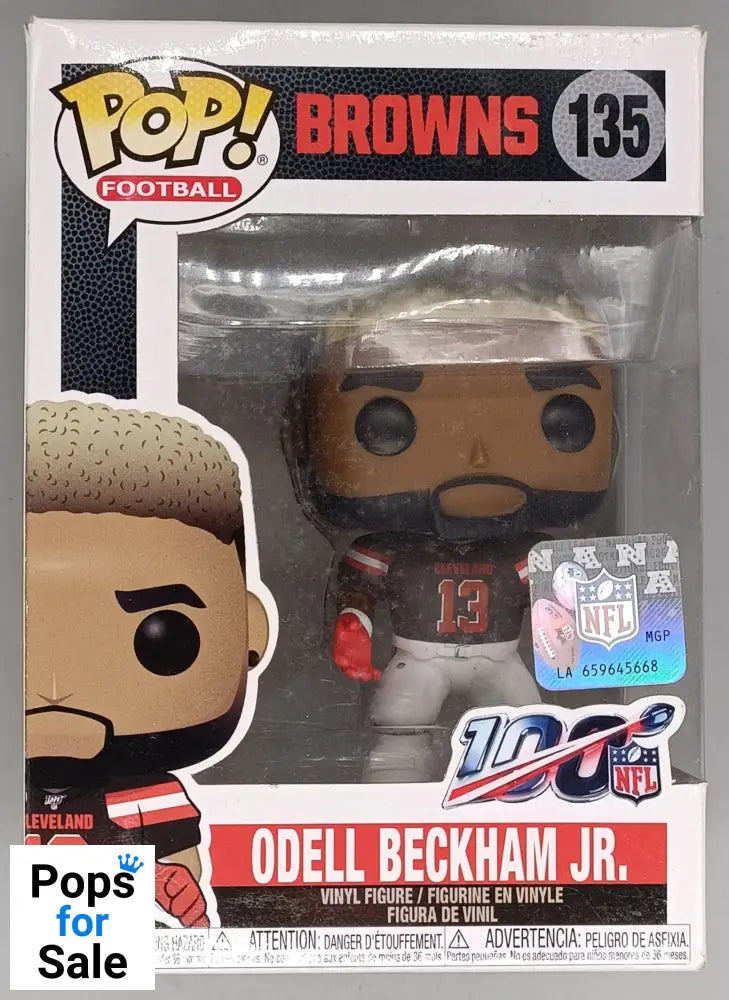 135 Odell Beckham Jr. (Cleveland Browns) - NFL - Funko POP - Box Damaged
