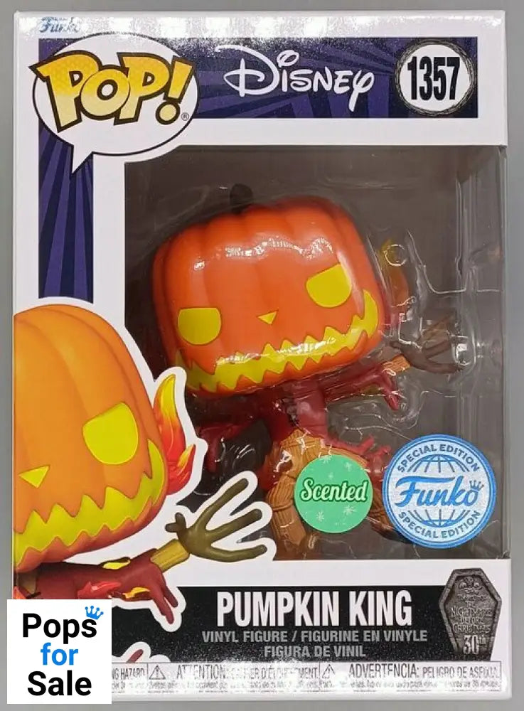 1357 Pumpkin King (Scented) - Disney The Nightmare Before Christmas Funko POP - Brand New