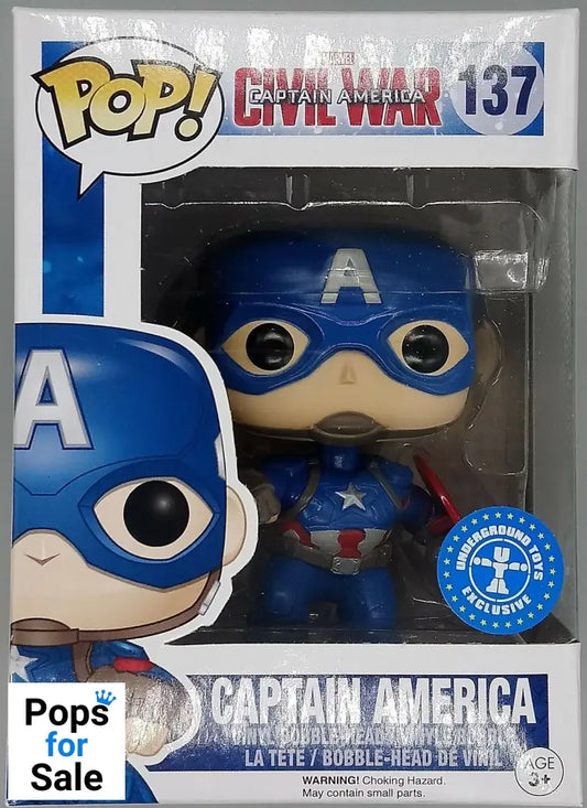 #137 Captain America (Action Pose) Marvel - Civil War Funko POP - PopsforSale.co.uk