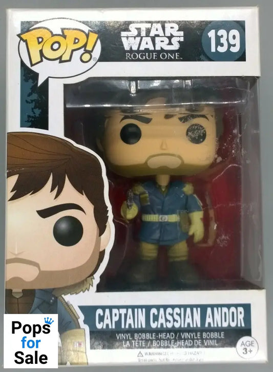 #139 Captain Cassian Andor Star Wars Rogue One Box Damaged Funko POP